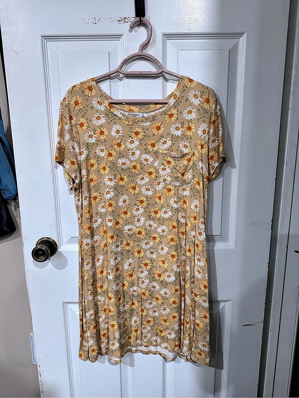 Arizona Jean Co Floral Mini Dress in Yellow & White Size XL Like New